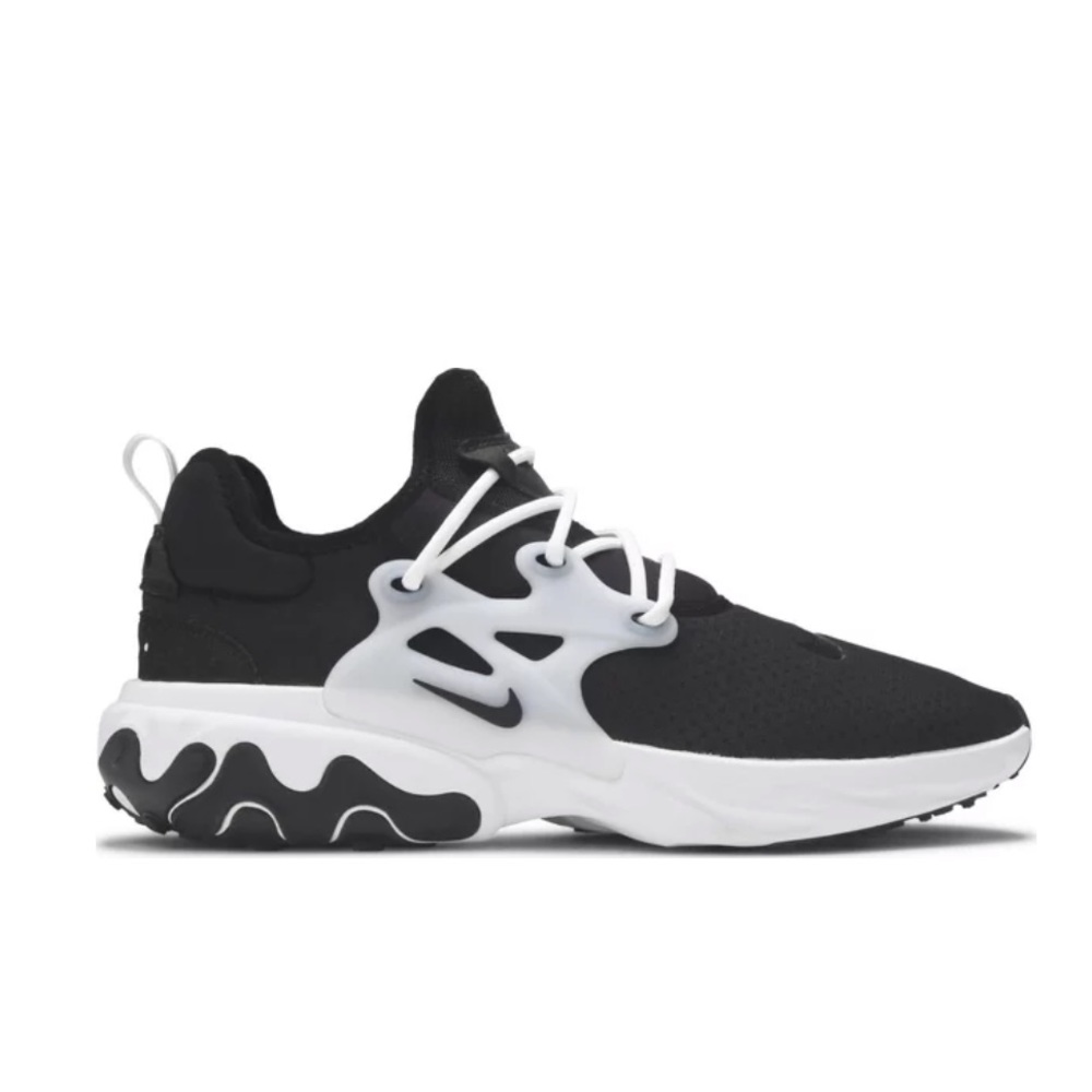 nike react presto black white